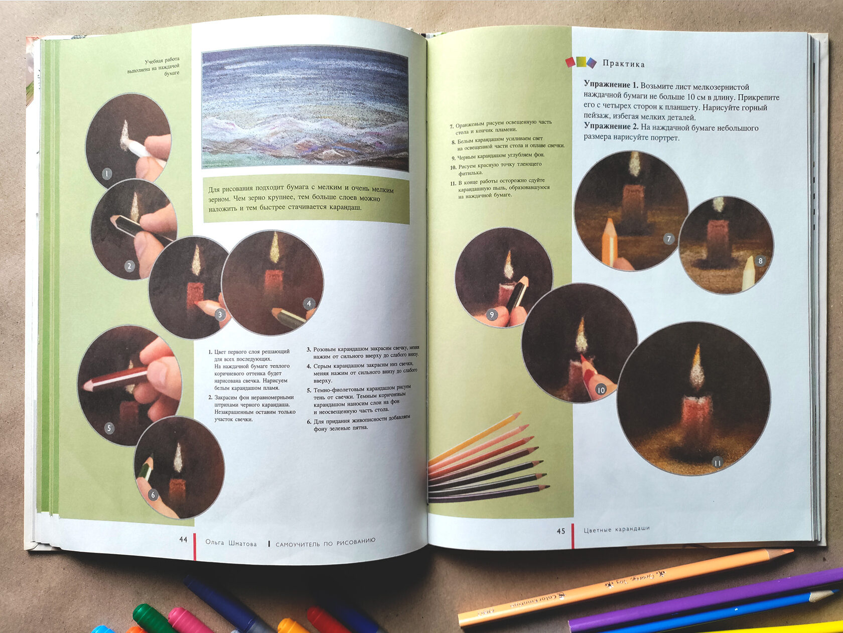 Spread: a candle, step-by-step circles