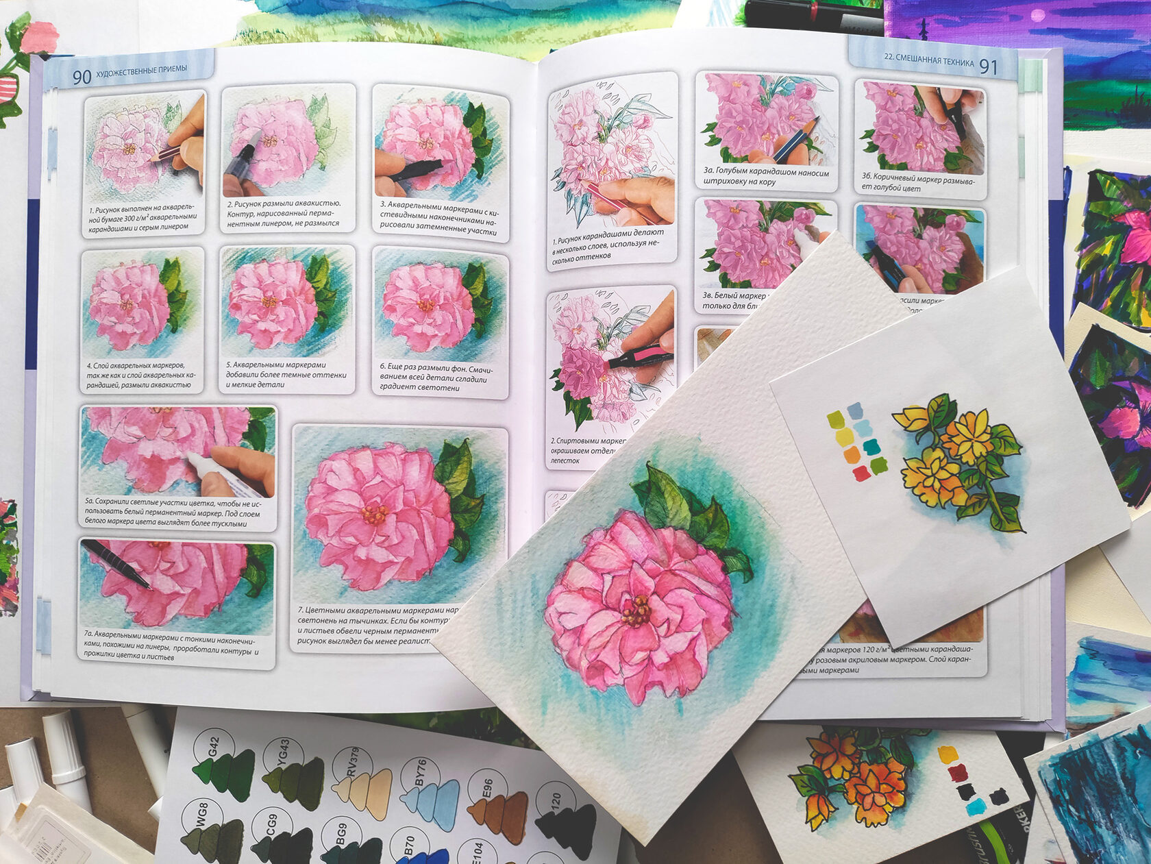 Spread: a step-by-step rose