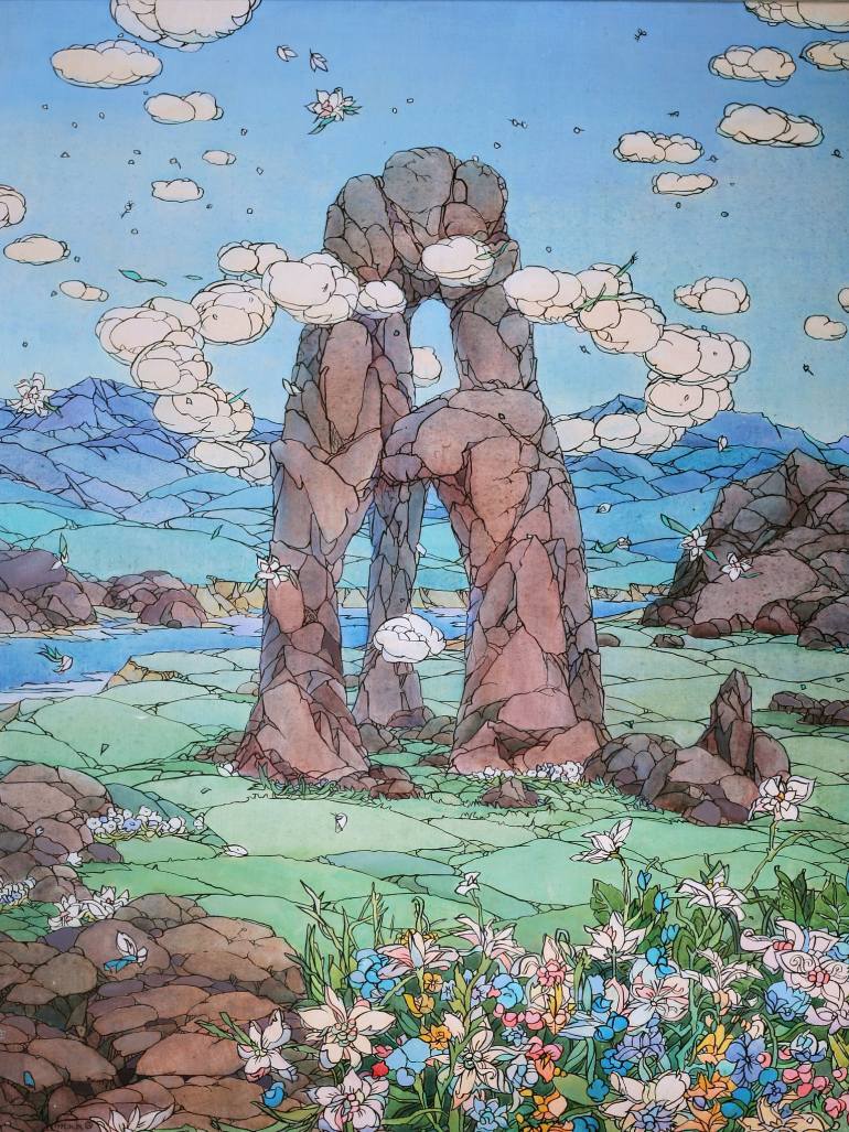 Камень, полюбивший облако, из мира Анахонты — картина Ольги Шматовой, акрил
